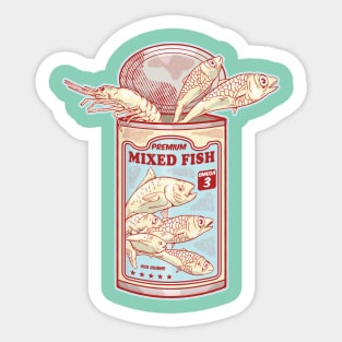 Mixed fish tinned fish Sticker